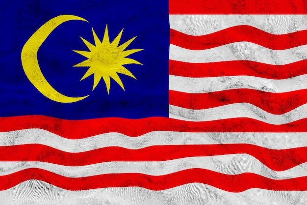 マレーシアの国旗とマレーシアの背景の国旗