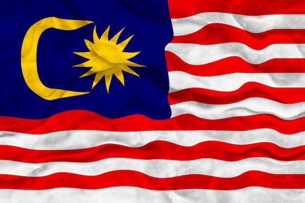 National flag of Malaysia Background with flag of Malaysia