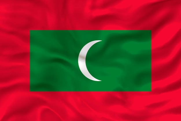 National flag of Maldives Background with flag of Maldives