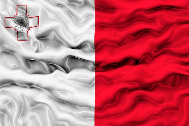 マルタの国旗とマルタの背景の国旗