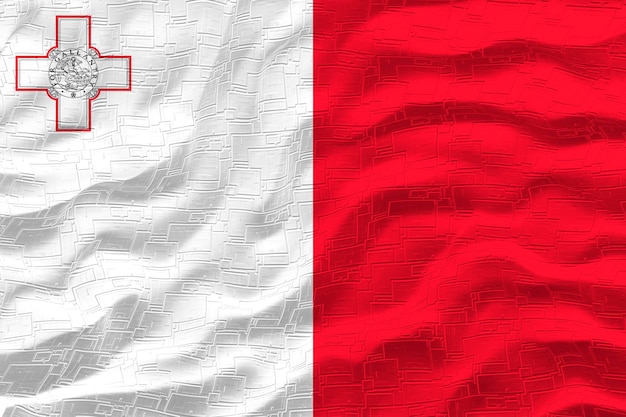 マルタの国旗とマルタの背景の国旗