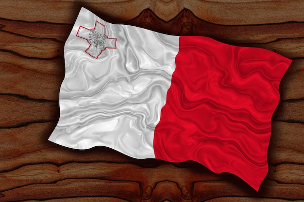 Photo national flag of malta background with flag of malta