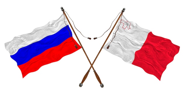 マルタとロシアの国旗デザイナーの背景