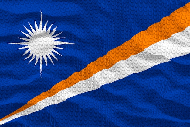 National flag of Marshall islands Background with flag of Marshall islands