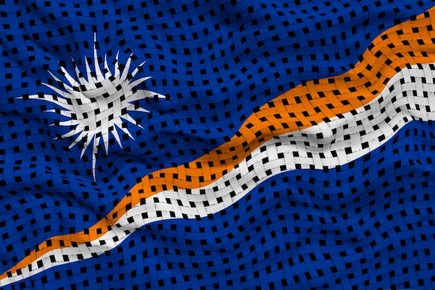 National flag of Marshall islands Background with flag of Marshall islands