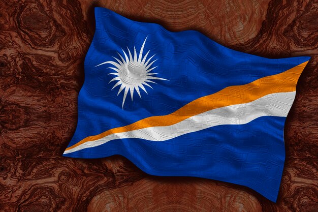 National flag of Marshall islands Background with flag of Marshall islands