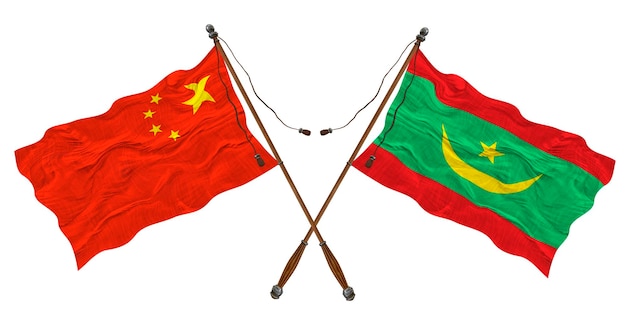 モーリタニアと中国の国旗 デザイナーの背景