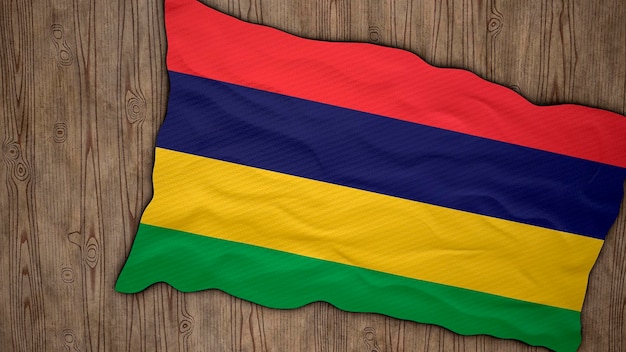 National flag of Mauritius Background with flag of Mauritius