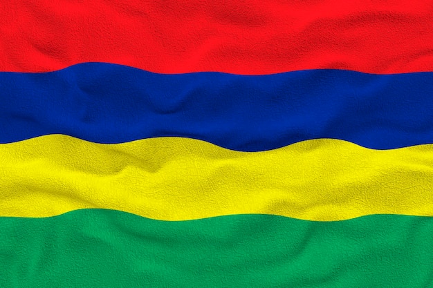 National flag of Mauritius Background with flag of Mauritius