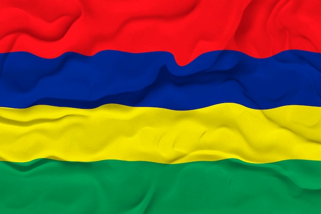 National flag of Mauritius Background with flag of Mauritius