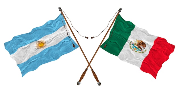 メキシコとアルゼンチンの国旗 デザイナーの背景