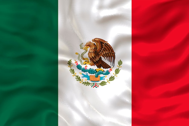 National flag of Mexico Background with flag of Mexico