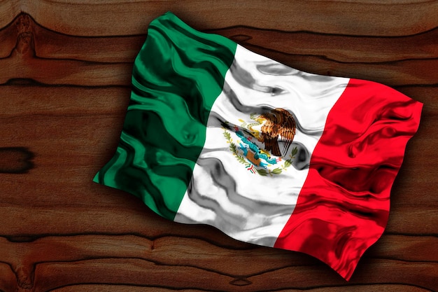 National flag of mexico background with flag of mexico