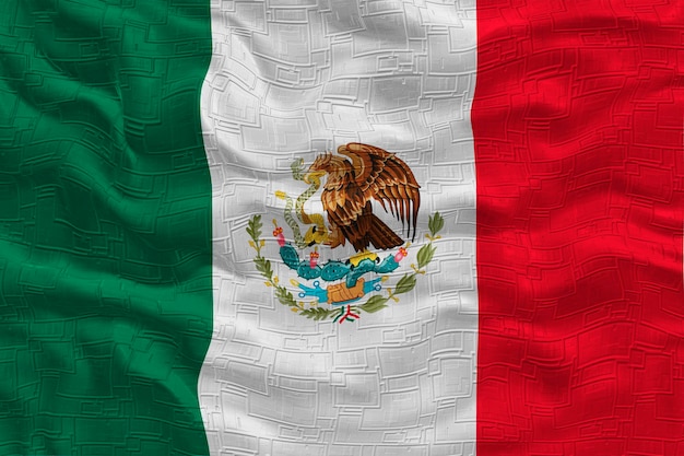 National flag of Mexico Background with flag of Mexico