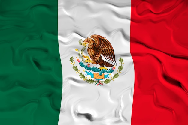 National flag of Mexico Background with flag of Mexico