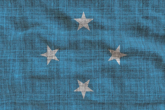 National flag of Micronesia Background with flag of Micronesia