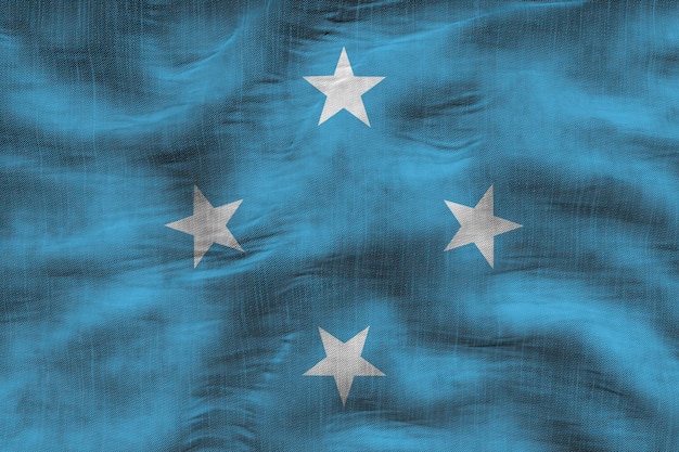 National flag of Micronesia Background with flag of Micronesia