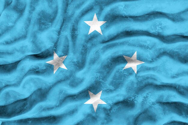 National flag of Micronesia Background with flag of Micronesia