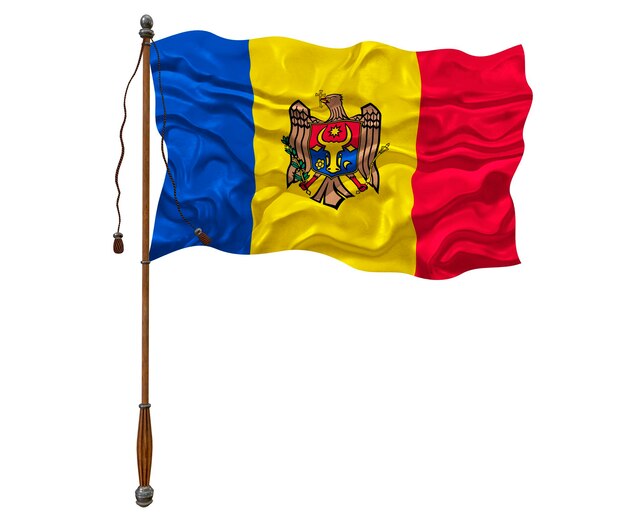 Photo national flag of moldova background with flag of moldova