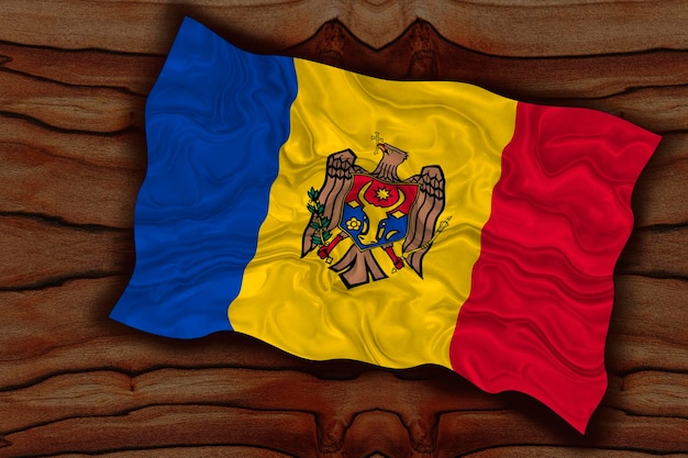 National flag of Moldova Background with flag of Moldova