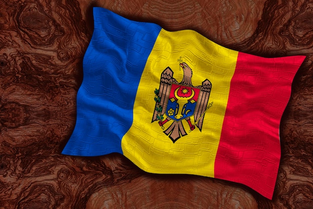 National flag of Moldova Background with flag of Moldova