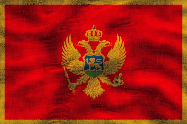 National flag of Montenegro Background with flag of Montenegro