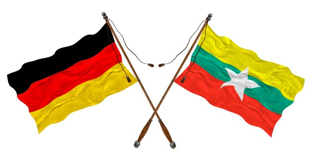 ミャンマーとドイツの国旗 デザイナーの背景