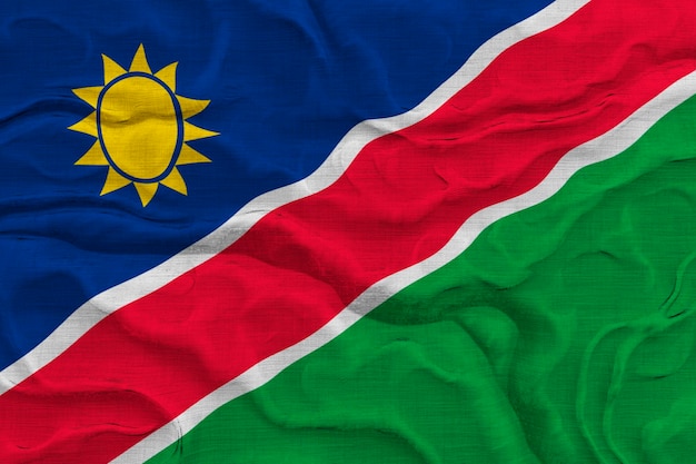 Photo national flag of namibia background with flag of namibia