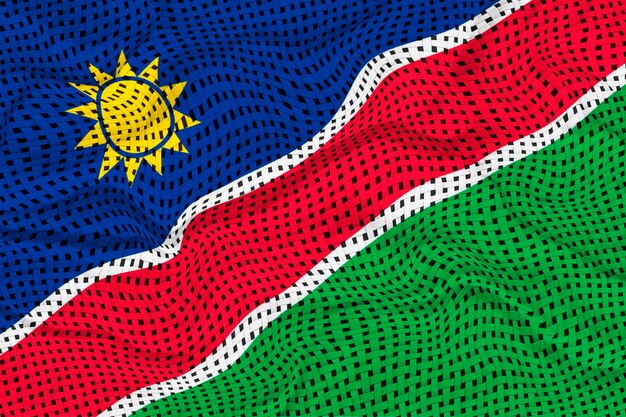 National flag of namibia background with flag of namibia