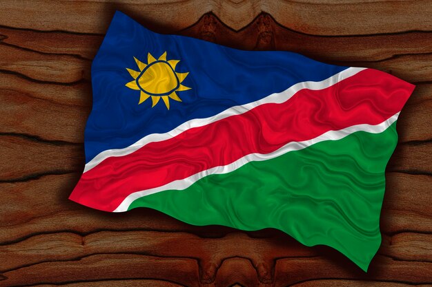 National flag of namibia background with flag of namibia