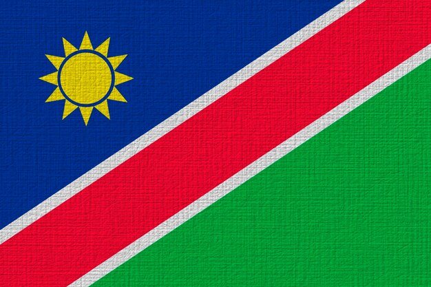 Photo national flag of namibia background with flag of namibia