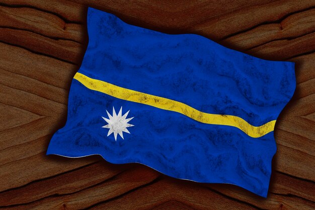 National flag of Nauru Background with flag of Nauru