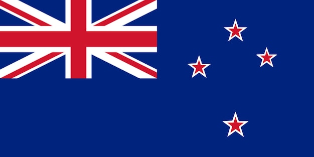 뉴질랜드 국기와 함께 뉴질랜드 배경의 국기