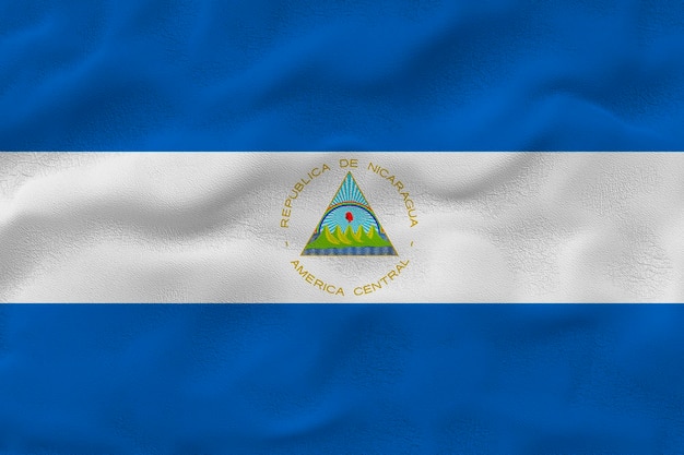 National flag of Nicaragua Background with flag of Nicaragua