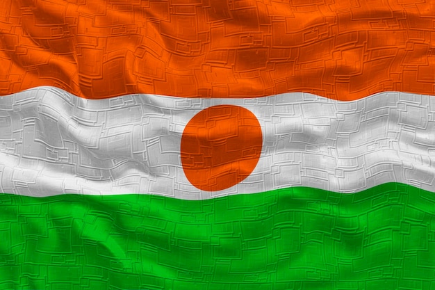 National flag of Niger Background with flag of Niger