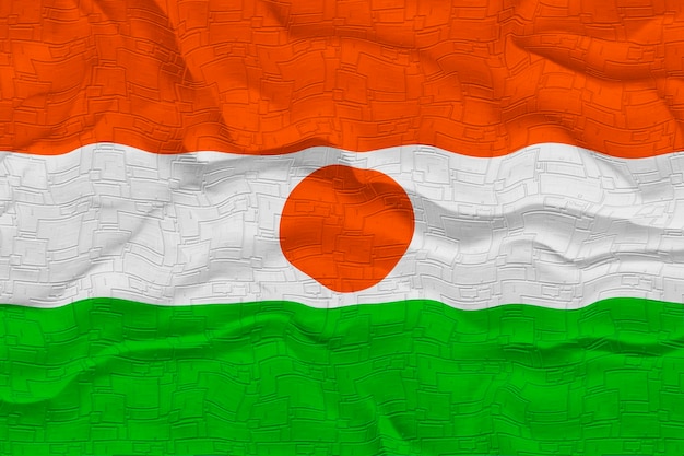 National flag of Niger Background with flag of Niger