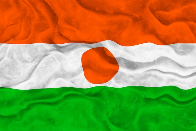 National flag of Niger Background with flag of Niger