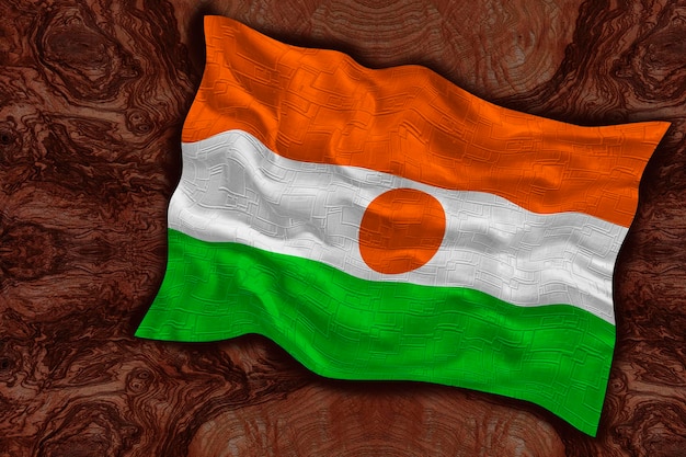 National flag of Niger Background with flag of Niger