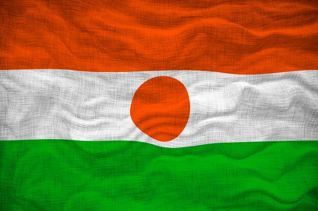 National flag of Niger Background with flag of Niger