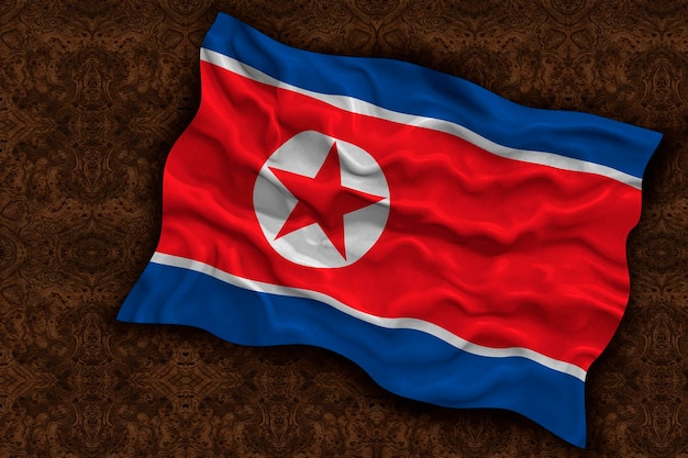 National flag of North Korea Background with flag of North Korea