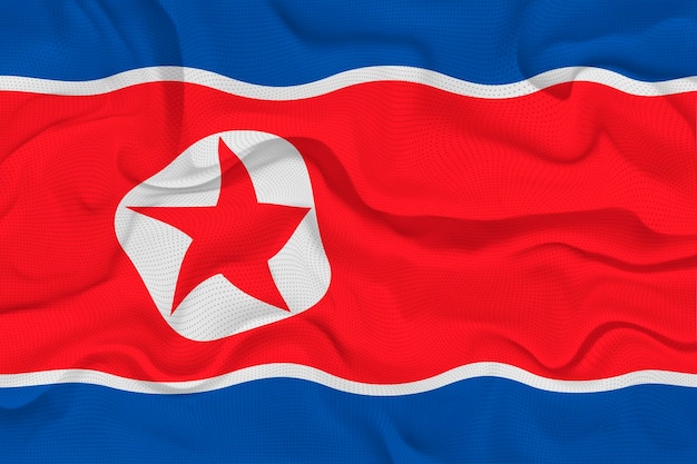 National flag of North Korea Background with flag of North Korea