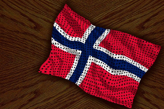 National flag of norway background with flag of norway