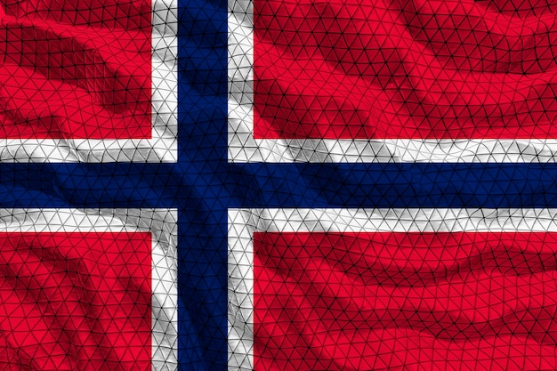 National flag of Norway Background with flag of Norway