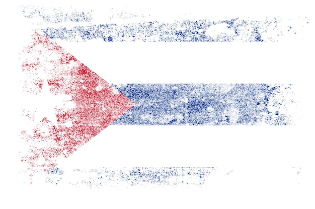 텍스처와 쿠바의 국기입니다. 디자인을 위한 템플릿