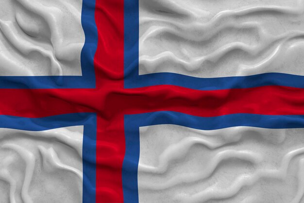 Фото Государственный флаг фарерских островов фон с флагом фарерских островов