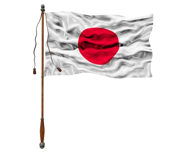 写真 日本の国旗と日本の背景の国旗