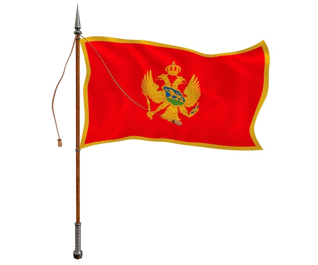 Фото Государственный флаг черногории фон с флагом черногории