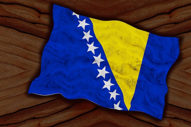 National flag ofBosnia and Herzegovina Background with flag of Bosnia and Herzegovina