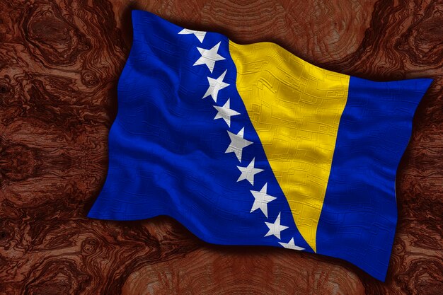 National flag ofBosnia and Herzegovina Background with flag of Bosnia and Herzegovina