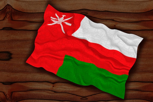 National flag of Oman Background with flag of Oman